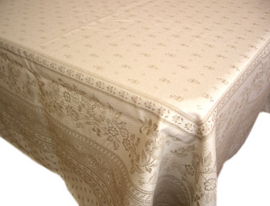 Jacquard tablecloth Teflon (Marat d'Avignon Durance linen beige) Jacquard tablecloth Teflon (Marat d'Avignon Durance linen beige)